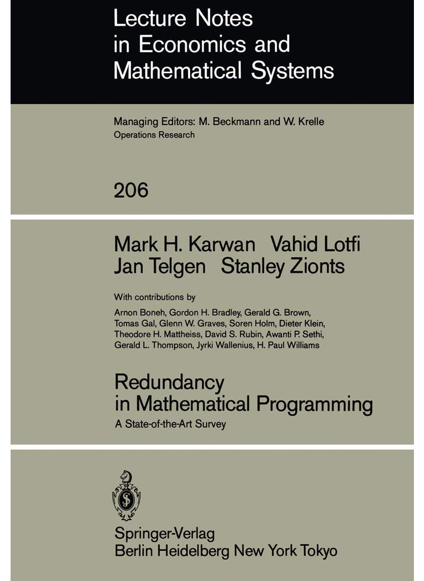 Redundancy in Mathematical Programming: A State-of-the-Art Survey 