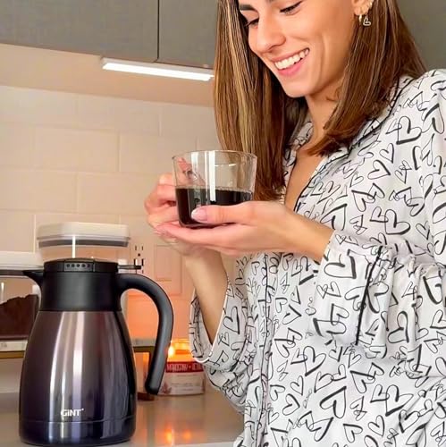 GiNT 1L / 34Oz Thermal Coffee Carafe, Insulated Stainless Steel Coffee Carafes for Keeping Hot/Double Walled Vacuum Thermal Carafe (Purple) - Image 5