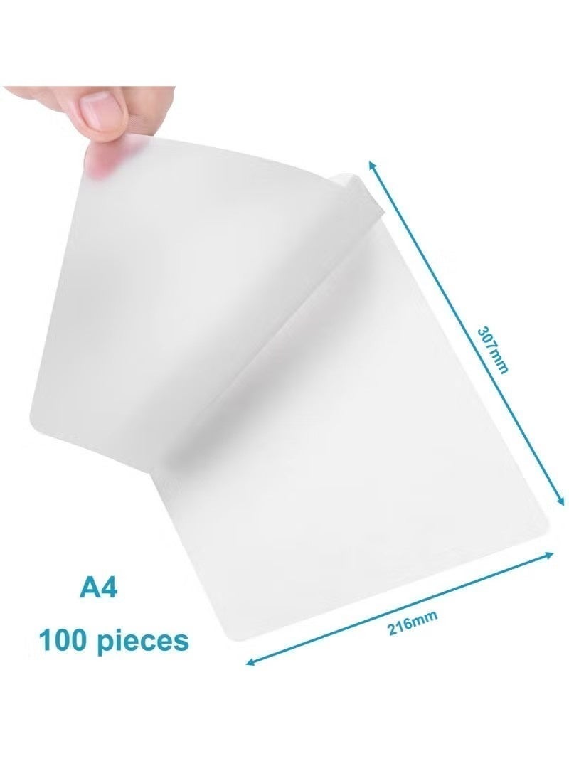 A4 Transparent Thermal Laminating Pouches, Premium 100 Sheets, Laminating Bags, Laminating Film, A4 Thermal Laminating Pouches with Ideal Stiffness, Size 216mm x 303mm, Transparent A4 Thermal Laminating Pouches for Paper - Image 5