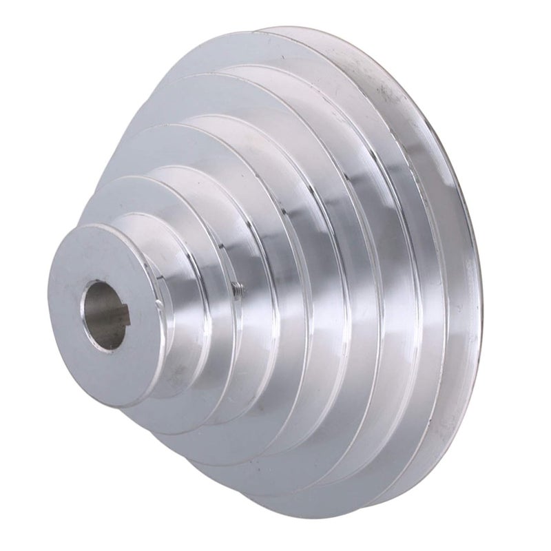 CNBTR 20mm Bore 54mm-150mm Outter Dia Aluminum 5 Slot A Type V-Shaped Pulley 5 Step Pulley Belt 12.7mm Belt Width - Image 2