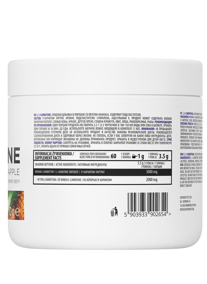 OstroVit - L-Carnitine 210 Grams, Pine Apple - Image 1