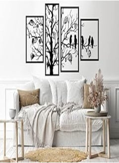 Home Gallery Tree and birds 4 panels Wood Wall art Black 80x150 H01631 - pzsku/Z191F99430D4E10F7D59AZ/45/_/1724096668/0ea8a25d-b4ef-4f1b-b36c-1280222d786a