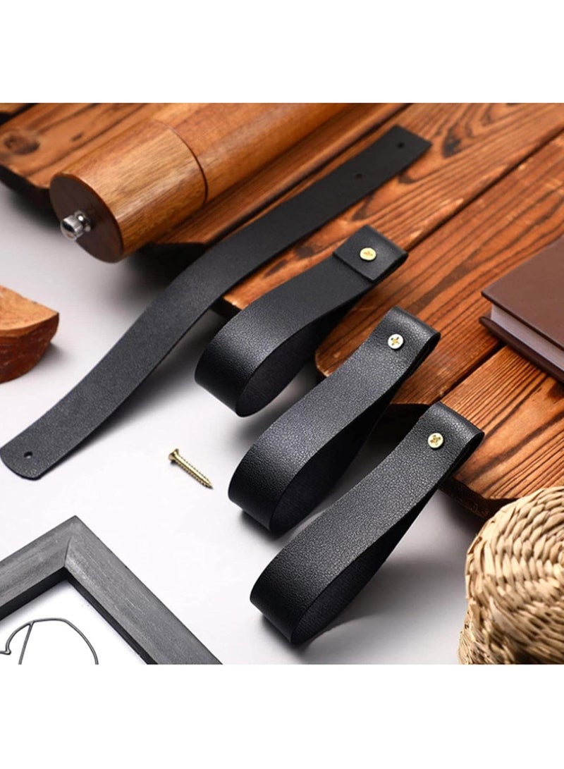 Beauenty Leather Wall Hooks - Faux Leather Brackets, Rustic Farmhouse Hangers | Easy Install Decorative Hooks, Heavy Duty Mounted Towel and Curtain Rod Holders for Bathroom, Kitchen, Shower - Image 2