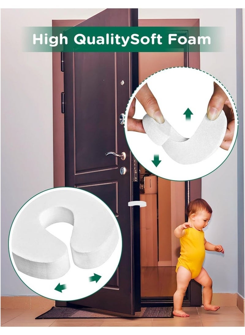 6 Pack Door Pinch Guards for Kids Extra Soft Durable Foam Finger Pinch Guard Thick Child Proof Door Slam Stopper Baby Safety Finger Protectors - Image 3