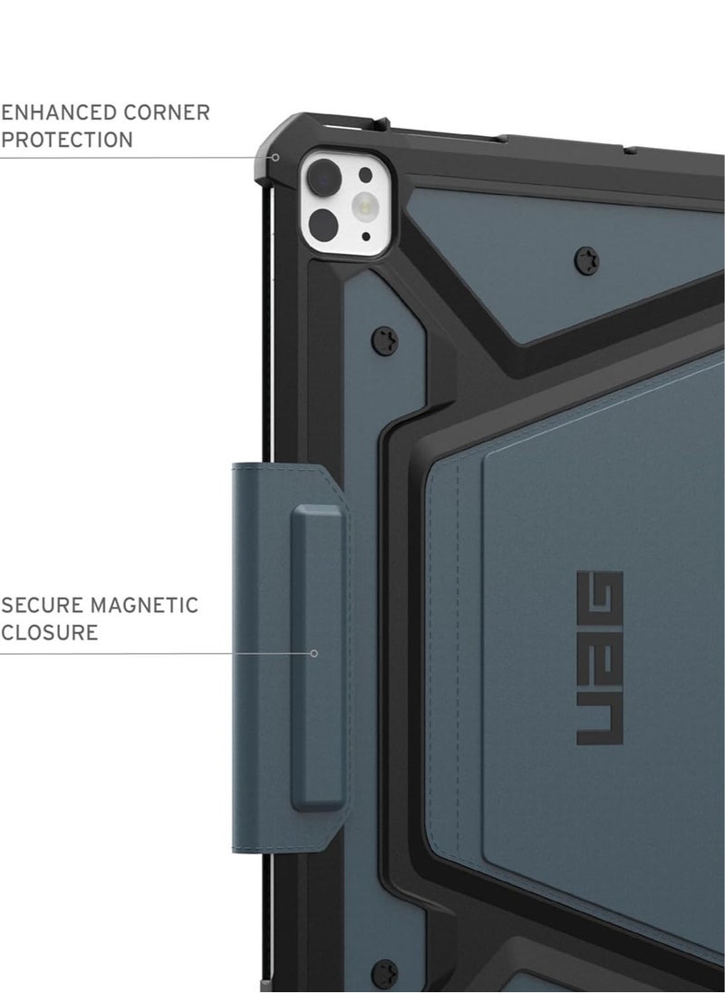 Urban Armor Gear - UAG Metropolis SE for iPad Pro 13 inch Case Cover (2024) M4 with Pencil Holder and Adjustable Multi-Angle Viewing Stand - Cloud Blue - Image 1