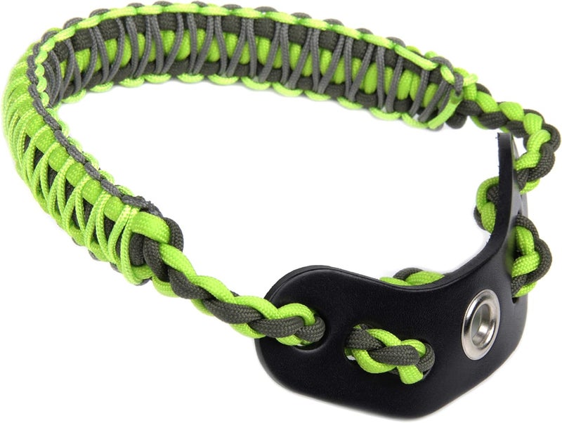 Sunya Archery Bow Wrist Sling, 550 Paracord Strap Comfortable on Hand.100% Full Grain Leather Yoke, Multiple Camo Colors.Fit Compound Bow Stabilizer & Recurve. - Image 1