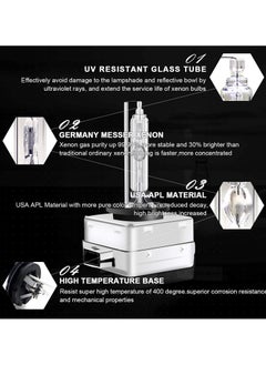 Toby's Toby's D1S 6000K Xenon HID Replacement Bulb Diamond White Metal Stents Base 12V Car Headlight Lamps Head Lights 35W  - Image 2
