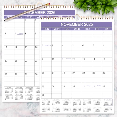 Getvow Calendar - 2026 Wall Calendar from November 2025 - December 2026, Calendar 2026 with Thick Paper for Planning and Organizing for Home or Office, 8.5" x 11", Purple - Image 5