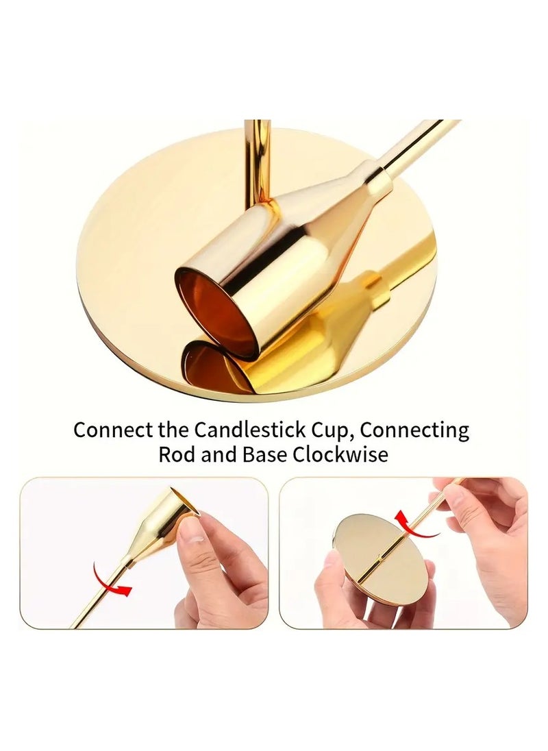 FALMER 3pcs Nordic Long Candle Holders Dinner Decor Cotton Candle Holders for Wedding, Dinner, Party, Fireplace  - Image 5