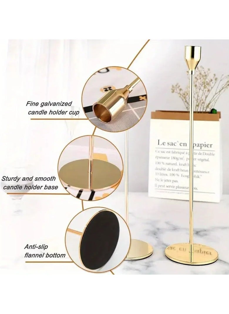 FALMER 3pcs Nordic Long Candle Holders Dinner Decor Cotton Candle Holders for Wedding, Dinner, Party, Fireplace  - Image 4