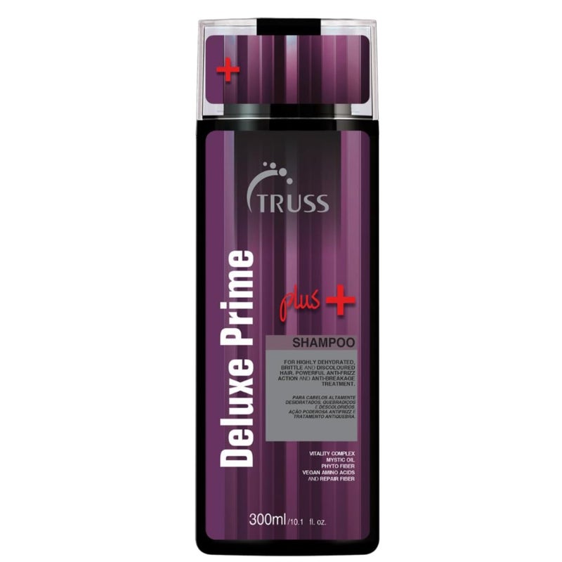 TRUSS Deluxe Prime Plus+ Shampoo for Dry, Damaged Hair - Moisturizing Hair Shampoo for Women & Men - Frizz-Control & Breakage Defense - Improve Natural Shine - No Added Salts (10.1 Fl Oz) - Image 1