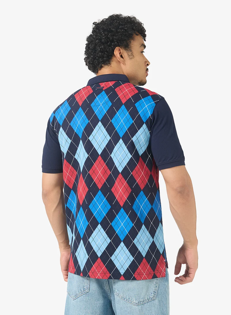 BEVERLY HILLS POLO CLUB Argyle Printed Polo