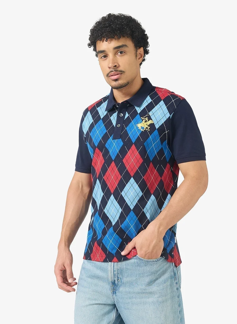 Argyle Printed Polo
