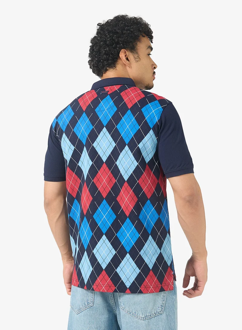 BEVERLY HILLS POLO CLUB Argyle Printed Polo