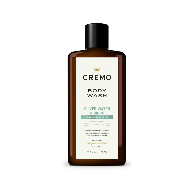 Cremo Body Wash Men, A Revitalizing Combination of Glacier-Fed Streams and White Birch, 16 Fl Oz - Image 1