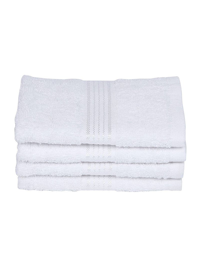 KOPA Quick Dry 100 Cotton Soft Terry Towel 8pc Face Towel dross Quick Dry 100 Cotton Super Absorbent Lightweight Odour Free for Men Women Kids SolidWhite - Image 2