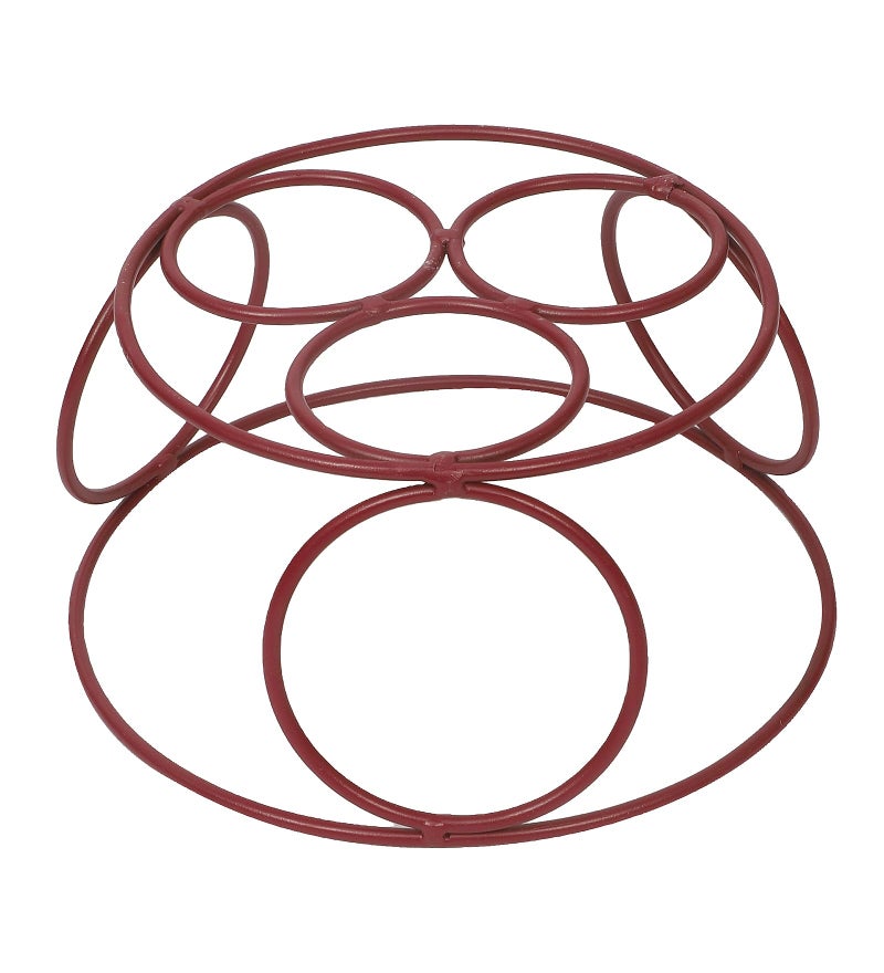 VIN KRAFT Metal Plant Stand for Balcony, Flower Pot Stand, Gamla Stand Home Garden, Balcony, Indoor Outdoor Living Room (Round Set Of 3 Red) - Image 4