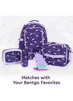 Bentgo Kids Water Bottle 15 OzLeak Proof Bpa Free Cups For Toddlers And Children With Flip Up Safe Sip Straw For School Sports Daycare Camp And More Unicorn  - Image 4