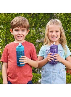 Bentgo Kids Water Bottle 15 OzLeak Proof Bpa Free Cups For Toddlers And Children With Flip Up Safe Sip Straw For School Sports Daycare Camp And More Unicorn  - Image 2