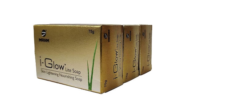 MR&HM MRHM iGlow Lite Soap Skin Lightening Nourishing soap with Natural extract 05 Salicylic Acid 75g X 3 - Image 3