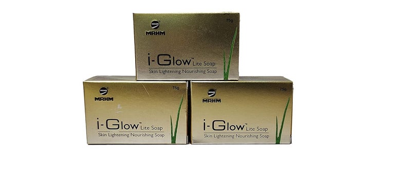 MR&HM MRHM iGlow Lite Soap Skin Lightening Nourishing soap with Natural extract 05 Salicylic Acid 75g X 3 - Image 2