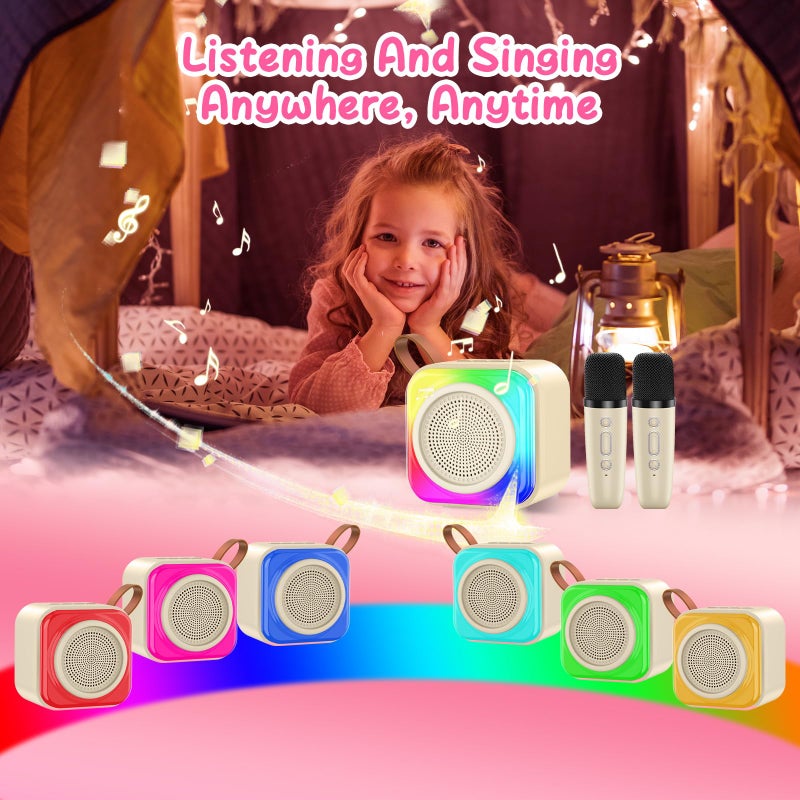 MicQutr Karaoke Machine with 2 Microphones for Kids, Toys Birthday Gifts for Ages 3-12 Years Old Girls Boys, Mini Karaoke Microphone with Protable Bluetooth Speaker for Singing Party Outdoor Play - Image 4