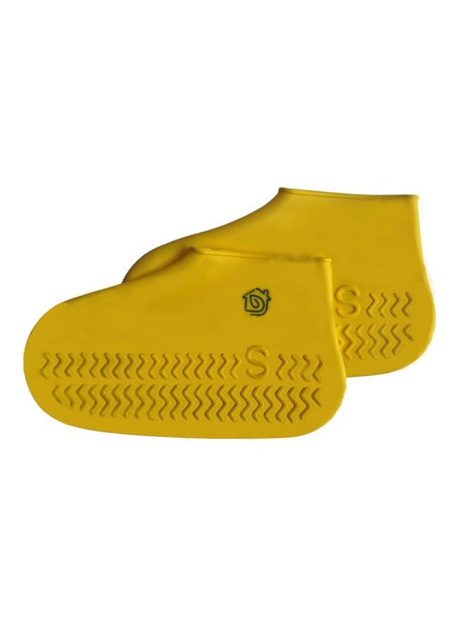 SPLANDIN Waterproof Shoe Covers for Kids, Women & Men. Reusable Dustproof & Anti Slip Silicone Rain Shoe Covers, Sustainable & BPA Free. Overshoes Protectors. (Yellow, Medium (Size 6.5-9)) - Image 1