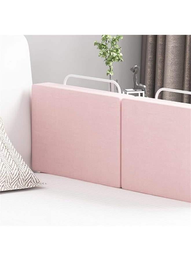 Baby Safety Bed Rail, 2Pcs Soft Padded Cushion Guardrail for Crib, Upgrade Reinforced Bed Guard Fence Protector Rail, Free Combination and Adjustable Height (Pink, 2Pcs) - Image 2