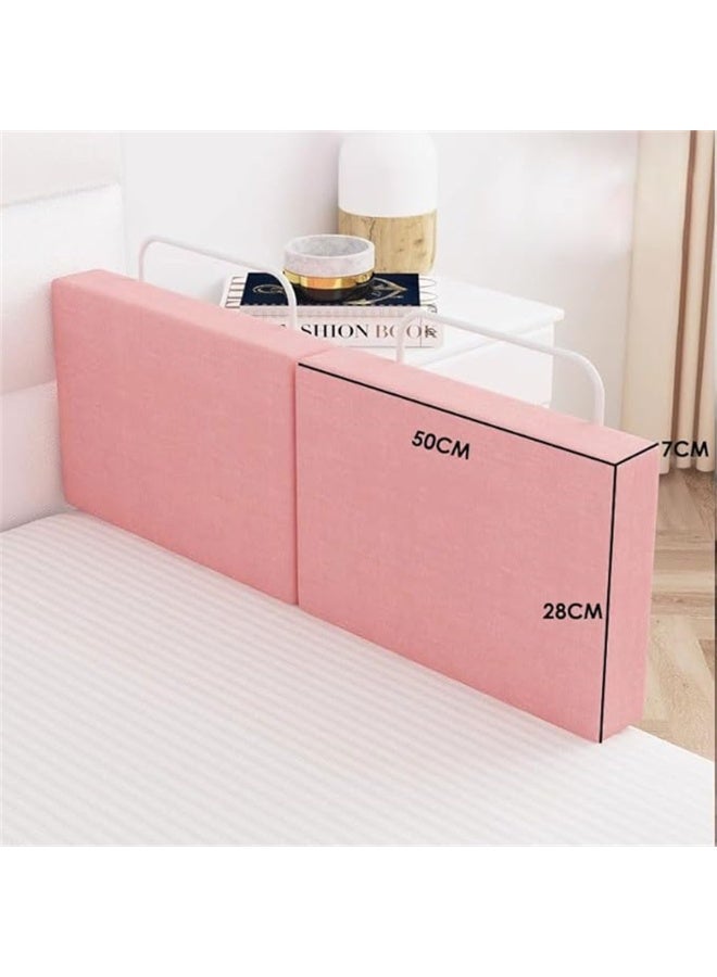 Baby Safety Bed Rail, 2Pcs Soft Padded Cushion Guardrail for Crib, Upgrade Reinforced Bed Guard Fence Protector Rail, Free Combination and Adjustable Height (Pink, 2Pcs) - Image 5