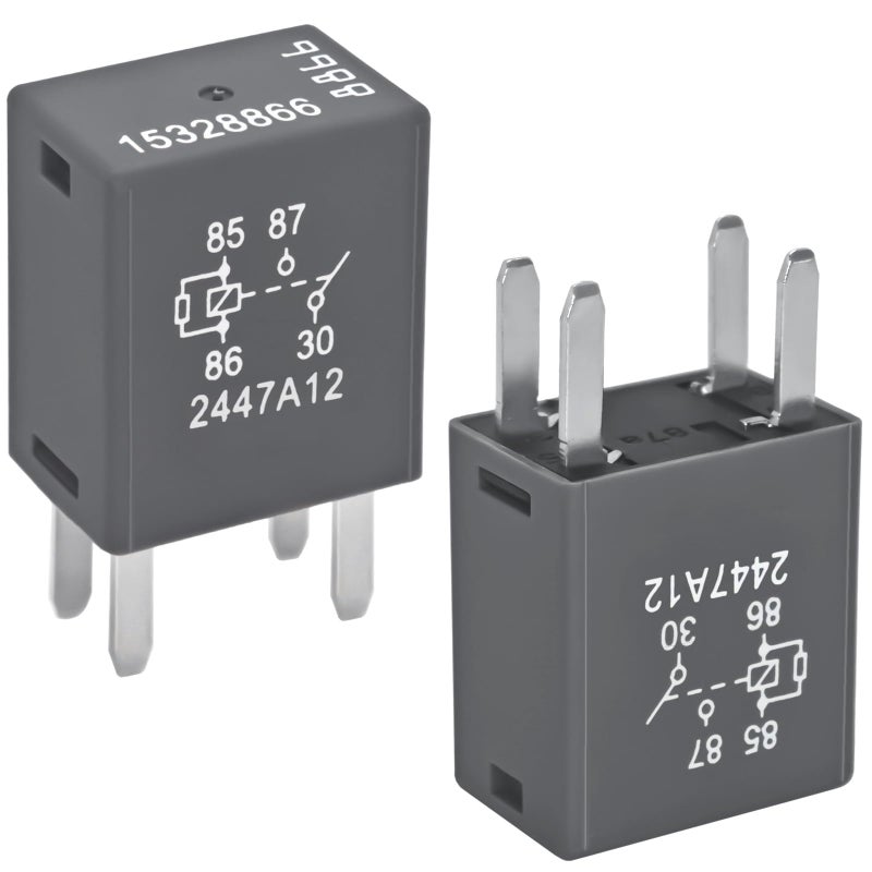 Casalytics 15328866 Automotive Relay Pack of 2 12VDC 20A 4 Terminal MultiUse Relay 8385 4Pin High Power Compatible with GM GMC Chevy Buick Vehicle - Image 3