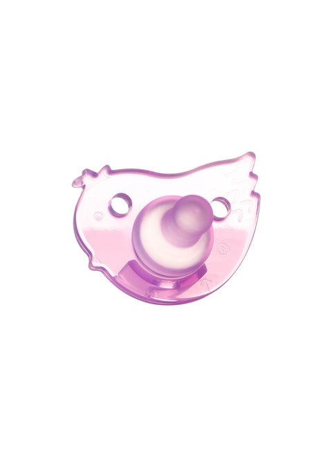 Soft Silicone Baby Pacifier – BPA-Free, Bear-Shaped Shield, 3-6 Months – Purple