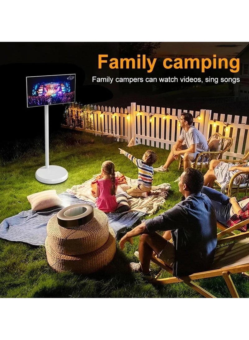 24-Inch Portable Screen with Android System, 128GB Storage, 8GB RAM, White Color  - Image 2