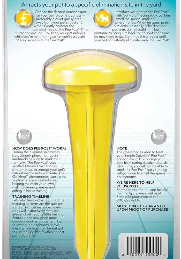 Simple Solution Pee Post Outdoor Potty Training Aid - Pheromone-Infused Yard Stake with GO HERE™ Technology, 13 Inch - Image 5