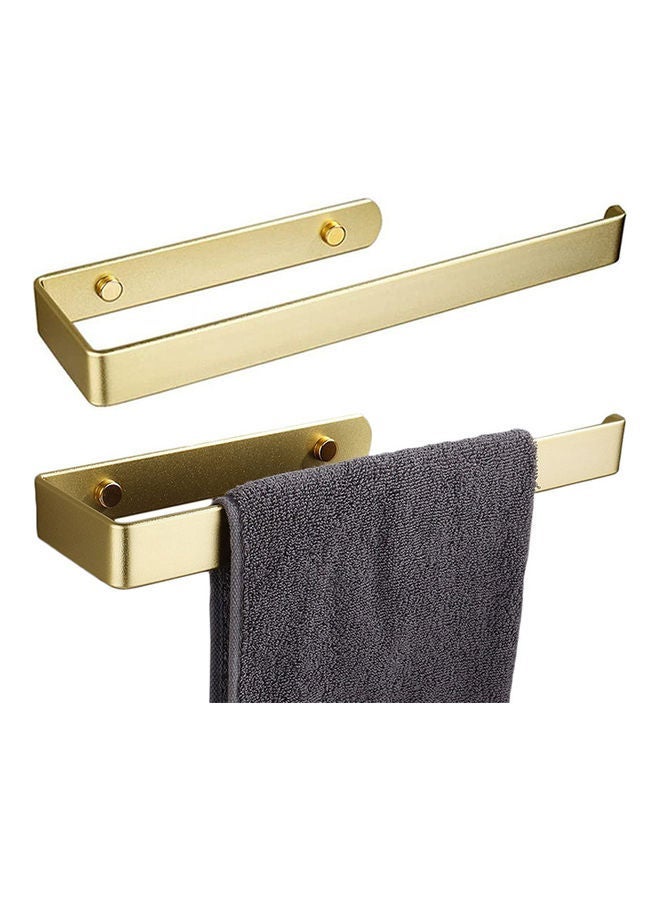 2-Piece Paper Towel Holder Gold 31.5x8.5x3cm - Image 1