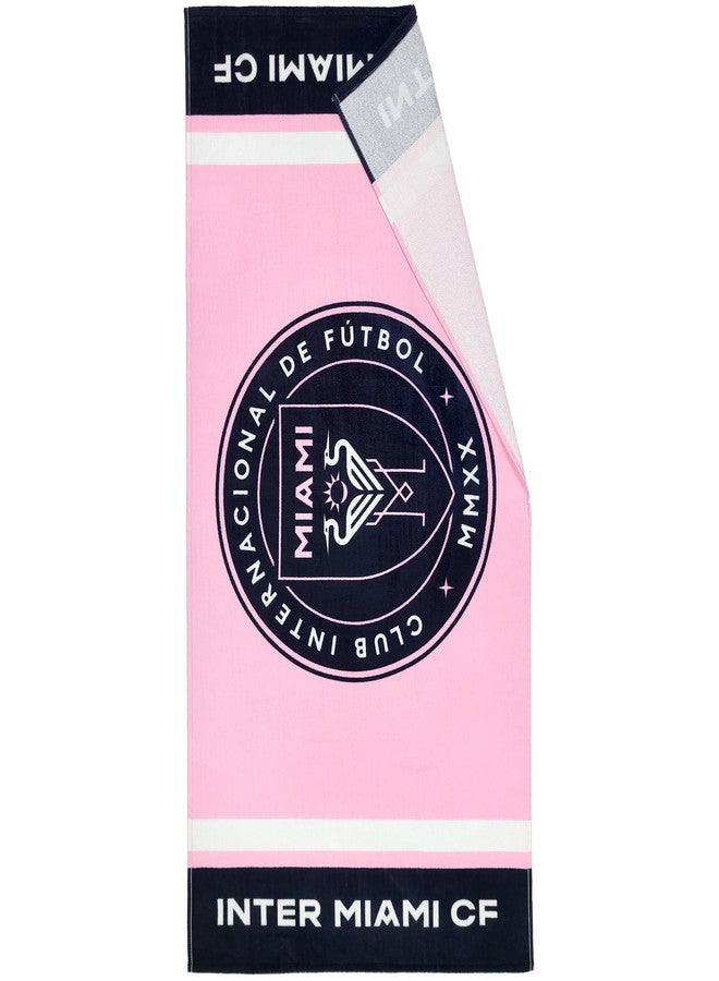 Beachland Inter Miami CF Beach Towel 30 x 60 in | 100% Cotton Velour/Terry | Waterproof Bag Included | Official Team Logo Print - Image 4