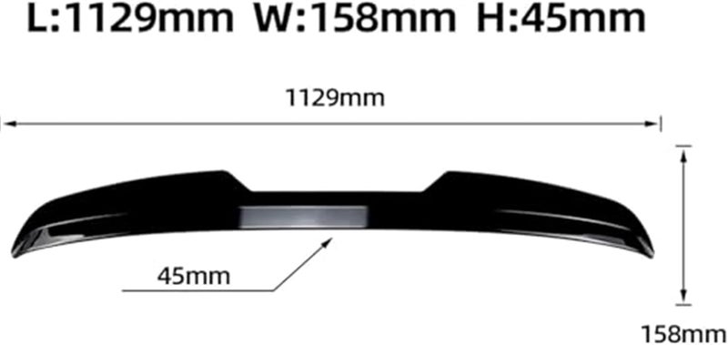 Yurefax جناح خلفي لامع أسود من يوريفكس لسيارة VW تيغوان - Image 2