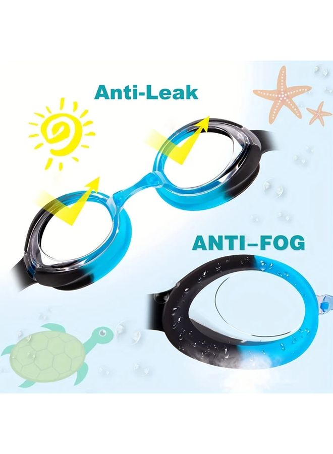 Powder Blue Anti Fog Leakproof Swim Goggles With Nose Clip Earplugs Adjustable Strap For Youngsters 14 Plus - Image 2