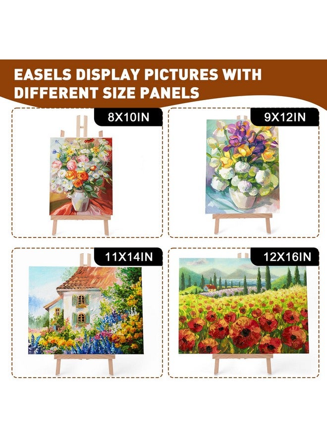 AROIC 3 Pack 15 Inch Wood Easels, Easel Stand for Painting Canvases, Art, and Crafts, Tripod, Painting Party Easel, Kids Student Tabletop Easels for Painting, Portable Canvas Photo Picture Sign Holder  - Image 5