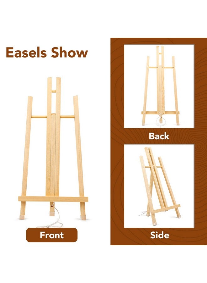 AROIC 3 Pack 15 Inch Wood Easels, Easel Stand for Painting Canvases, Art, and Crafts, Tripod, Painting Party Easel, Kids Student Tabletop Easels for Painting, Portable Canvas Photo Picture Sign Holder  - Image 4
