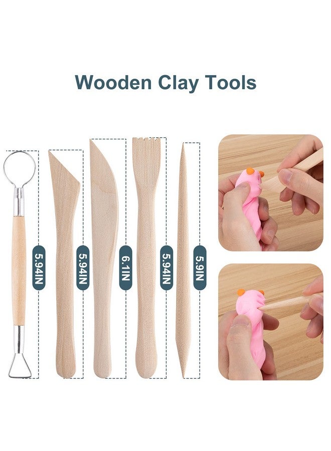 Luney Clay Tools Kit, 25 PCS Ceramics Polymer Clay Sculpting Tools Kits, Air Dry Clay Modeling Tools Set for Adults, Kids, Pottery Tools Craft, Baking, Carving, Drawing, Dotting, Molding, Modeling, Shaping - Image 4