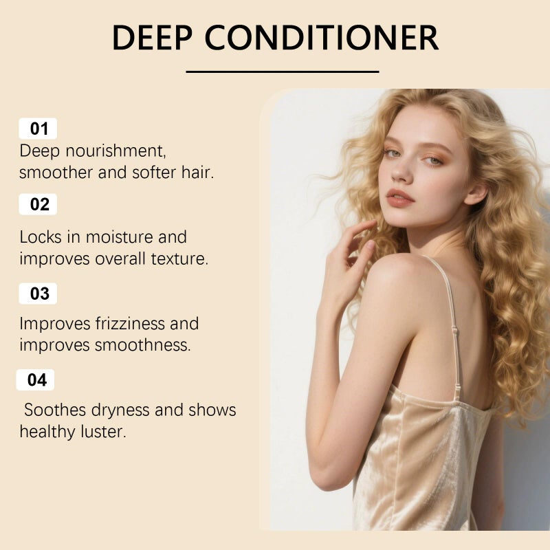 Moisturizing and Brightening Fluffy Hair Conditioner  yellow - Image 3