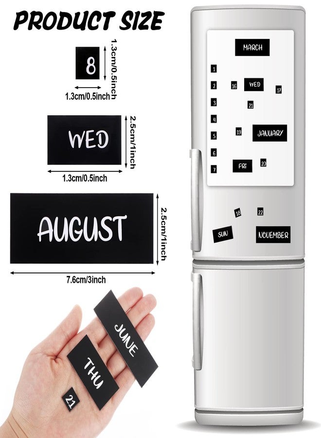 Oppaxf 50 Days of The Week and Months Magnetic Fridge Calendar - Magnetic Calendar Indicators for Office and Whiteboard - Image 2