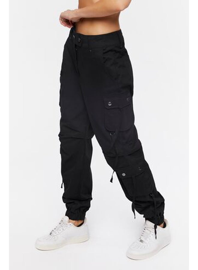 FOREVER 21 Twill Lace-Up Cargo Joggers - Image 2