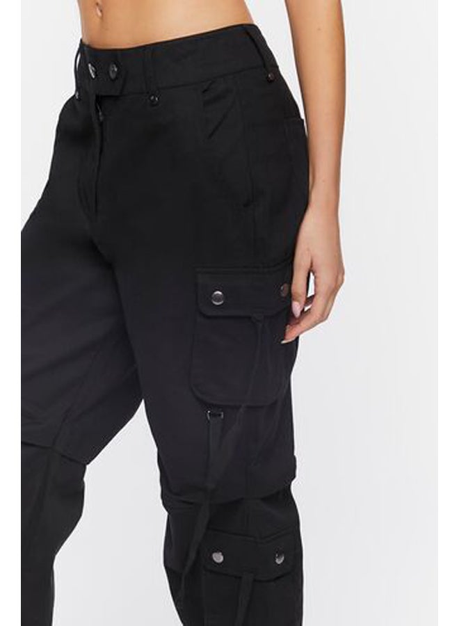 FOREVER 21 Twill Lace-Up Cargo Joggers - Image 4