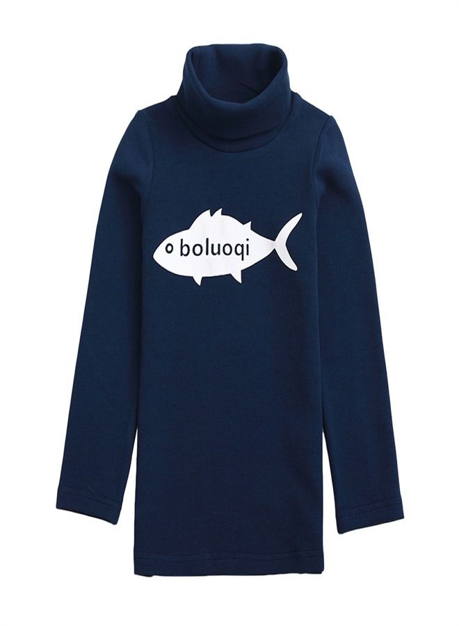 Loquat Children's High Collar Solid Bottomed T-Shirt