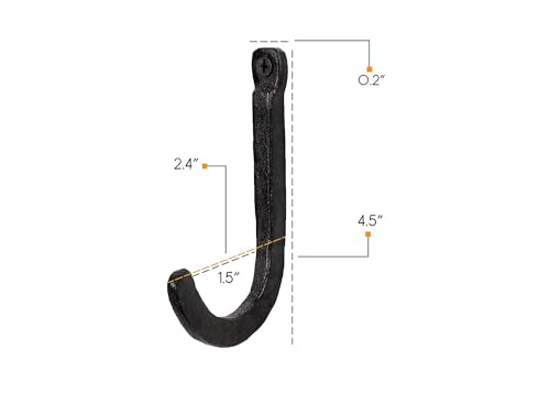 Rustic State Sabo Wall Mount Cast Iron Hooks Coat Towel Bag Hat Hanger Multiuse Entryway Railroad Spike Rack Black Set of 10 - Image 5