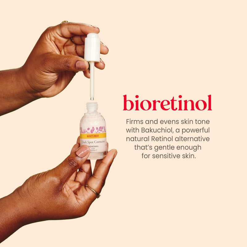 Burt's Bees Renewal Dark Spot Corrector With Natural Retinol Alternative and Vitamin C, Reduces Appearance of Dark Spots and Uneven Skin Tone, 98.6 Percent Natural Origin Skin Care, 1 fl. oz. Bottle - Image 2