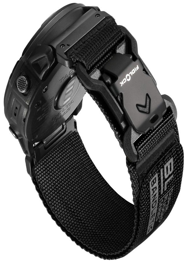 Bandletic سوار Bandletic المغناطيسي بمشبك Fidlock V متوافق مع ساعات Garmin، سوار معصم سهل التركيب مقاس 26 مم، سوار رياضي ناعم من النايلون لساعات Fenix 8 E 51 مم/7X 6X Pro/5X Plus/3 HR/Tactix/Descent/Enduro/Instinct 2X/ Quatix 3 - Image 1
