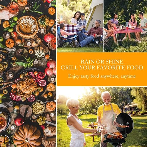 Techwood 1600W Indoor Outdoor Electric Grill, Electric BBQ Grill, Portable Removable Stand Grill, Black - Image 2