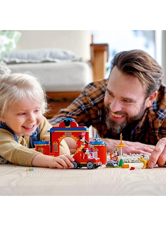 LEGO LEGO Disney Mickey and Friends – Mickey & Friends Fire Truck & Station 10776 Building Kit  - Image 2